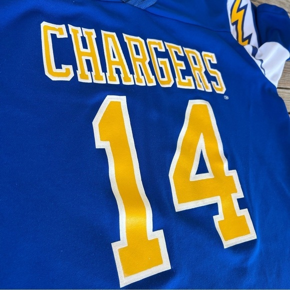 VTG Rawlings Chargers NFL Jersey Dan Fouts #14 70s 80s USA Made Bolts Medium GUC - Picture 6 of 16